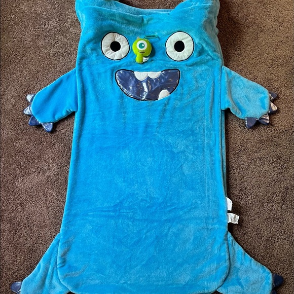 Children's plush sleeping bag with 3 monster plush animals - Picture 7 of 13